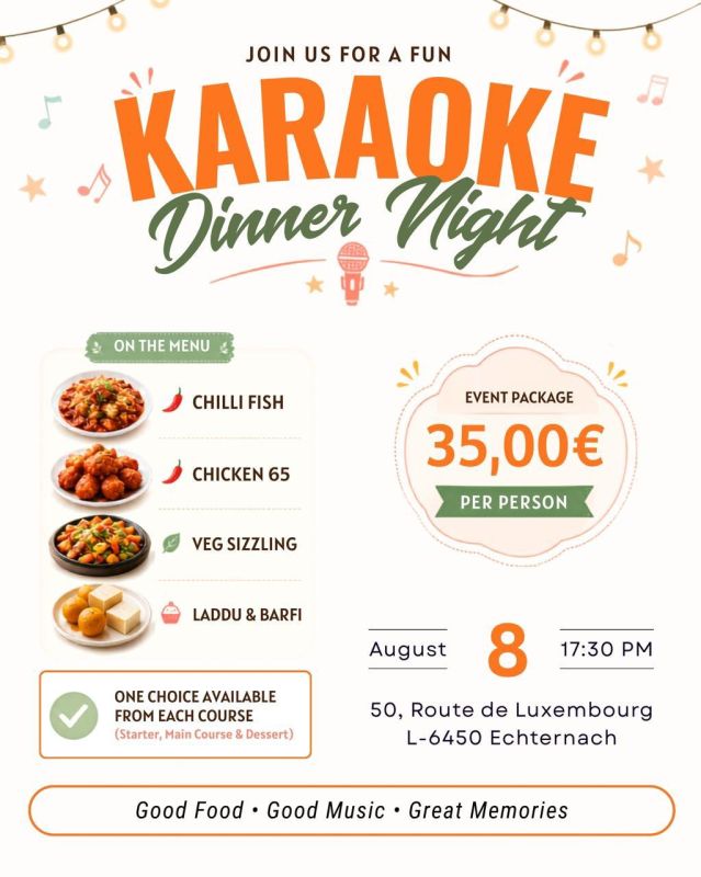 Karaoke Dinner Night