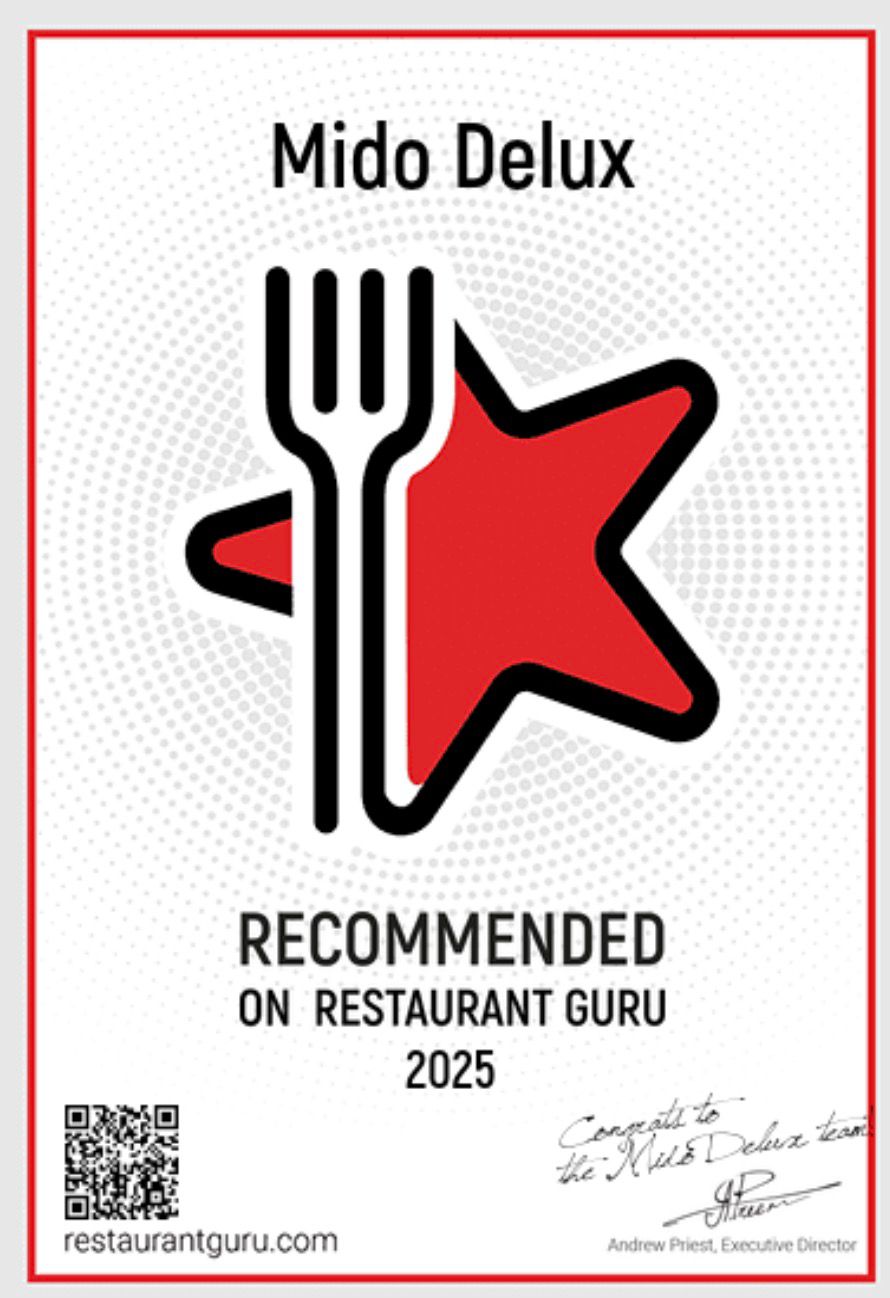 Recommandé par Restaurant Guru - Mido Delux